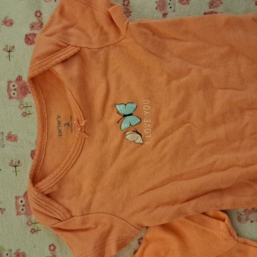 3 pack Carter's 3 months Onsies, pink - Picture 4 of 4